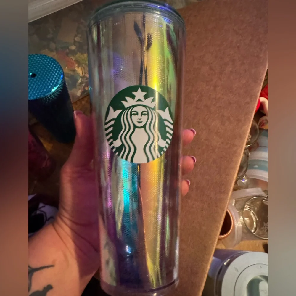 Starbucks Iridescent mermaid tumbler like new RARE